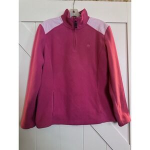 Brooks Brothers Women‎ Pink Golden Fleece  1/4 Zip Jacket Size Large L